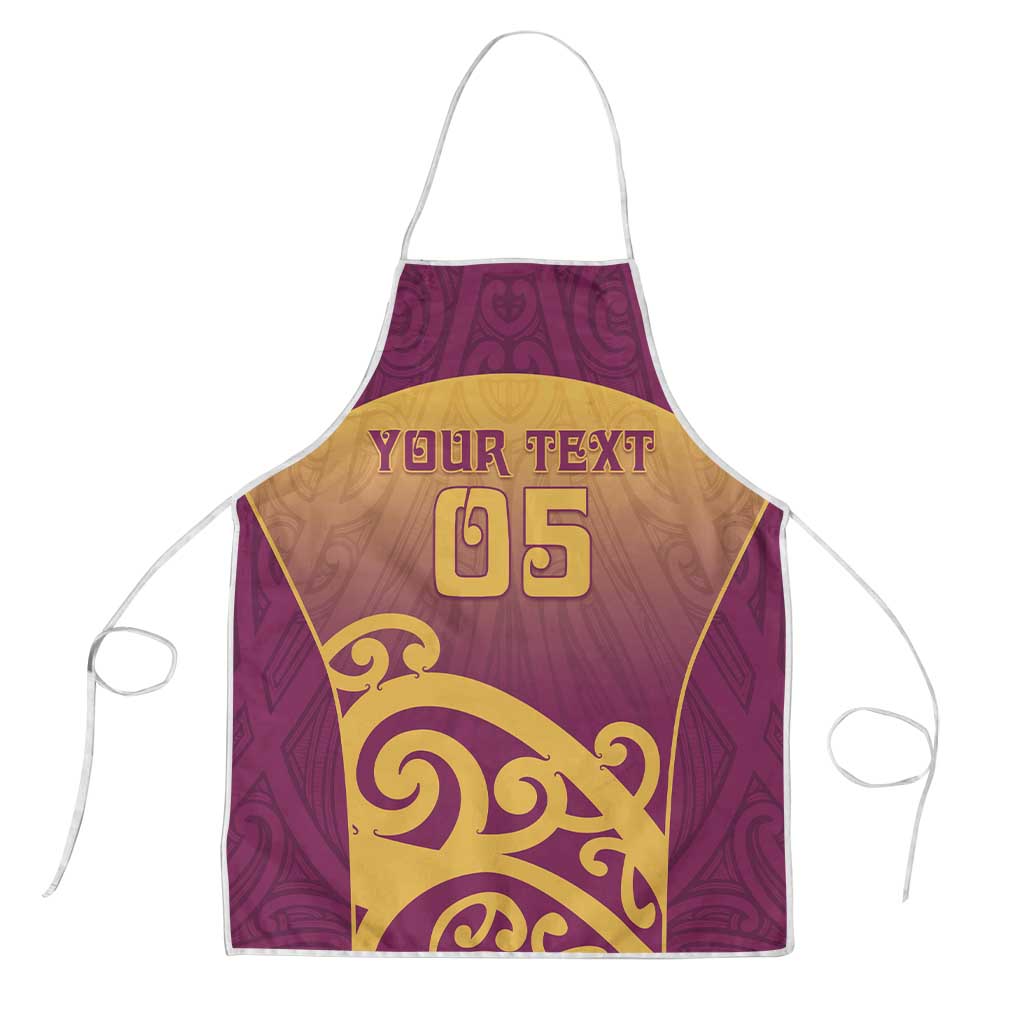 Custom Waiuku College Apron Maori Koru Pattern