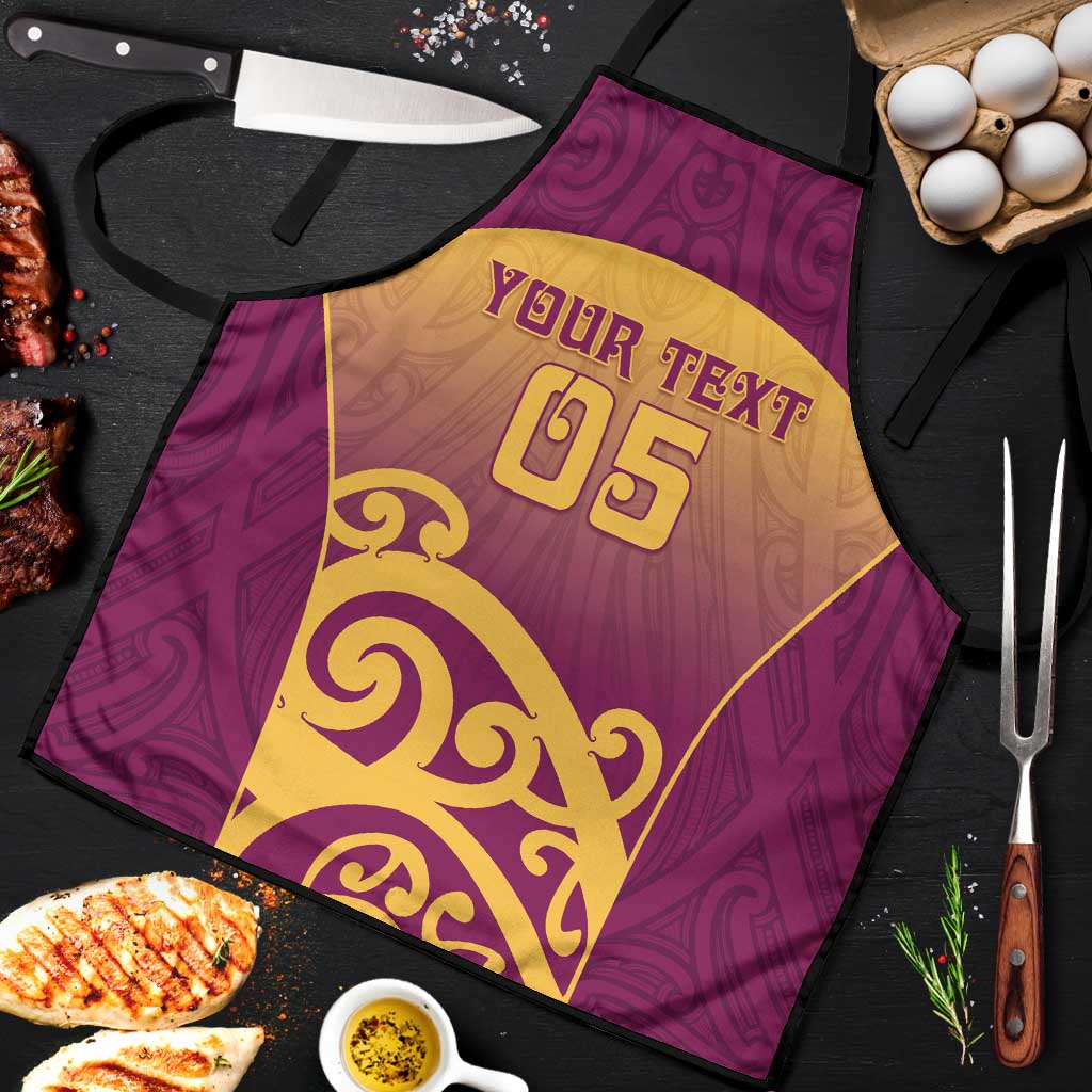 Custom Waiuku College Apron Maori Koru Pattern