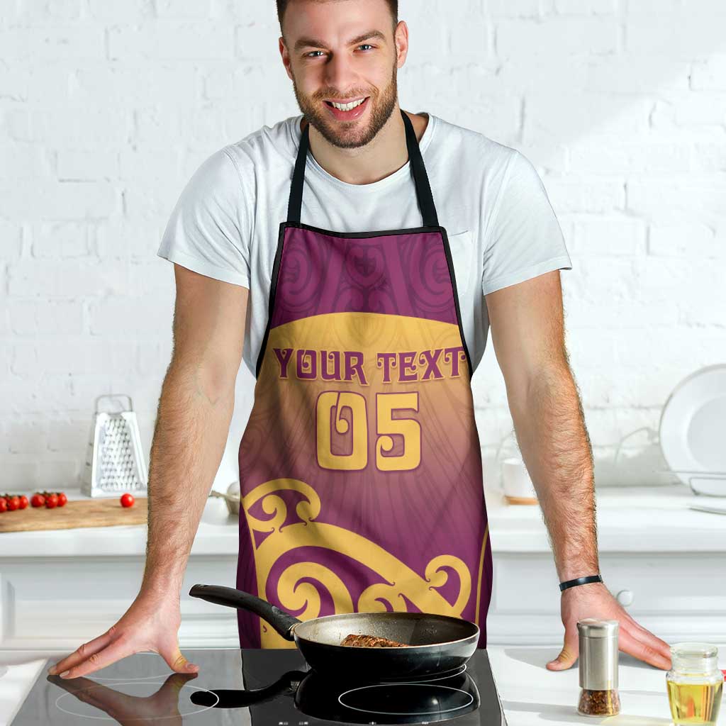 Custom Waiuku College Apron Maori Koru Pattern