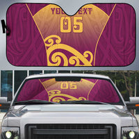 Custom Waiuku College Auto Sun Shade Maori Koru Pattern