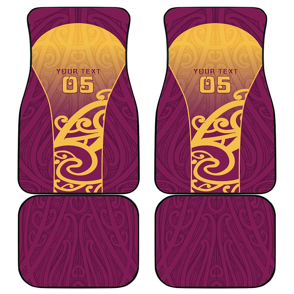 Custom Waiuku College Car Mats Maori Koru Pattern LT05 - Polynesian Pride
