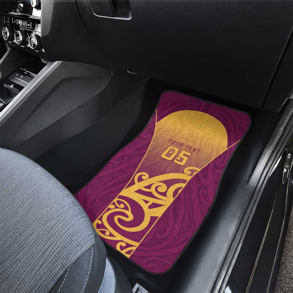 Custom Waiuku College Car Mats Maori Koru Pattern LT05 - Polynesian Pride