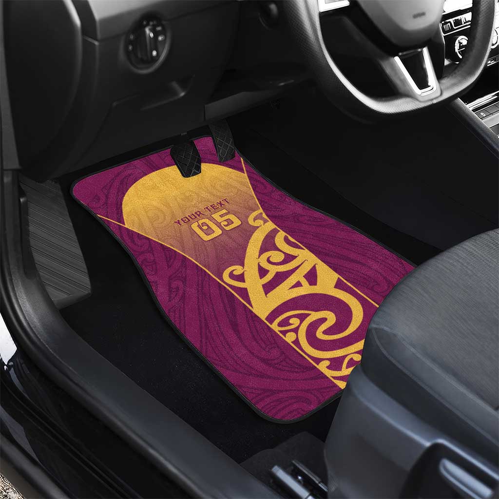 Custom Waiuku College Car Mats Maori Koru Pattern LT05 - Polynesian Pride
