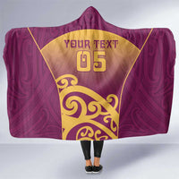 Custom Waiuku College Hooded Blanket Maori Koru Pattern