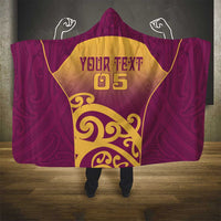 Custom Waiuku College Hooded Blanket Maori Koru Pattern