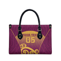 Custom Waiuku College Leather Bag Maori Koru Pattern