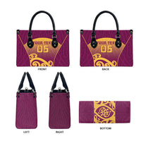 Custom Waiuku College Leather Bag Maori Koru Pattern