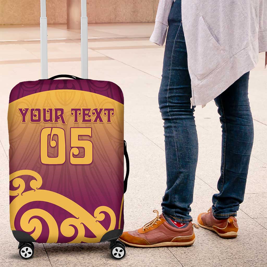 Custom Waiuku College Luggage Cover Maori Koru Pattern