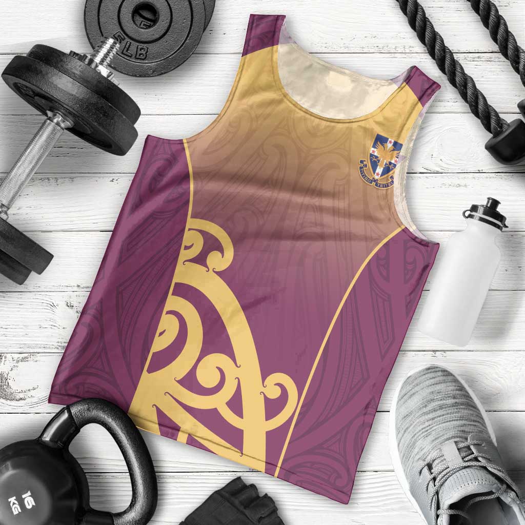 Custom Waiuku College Men Tank Top Maori Koru Pattern
