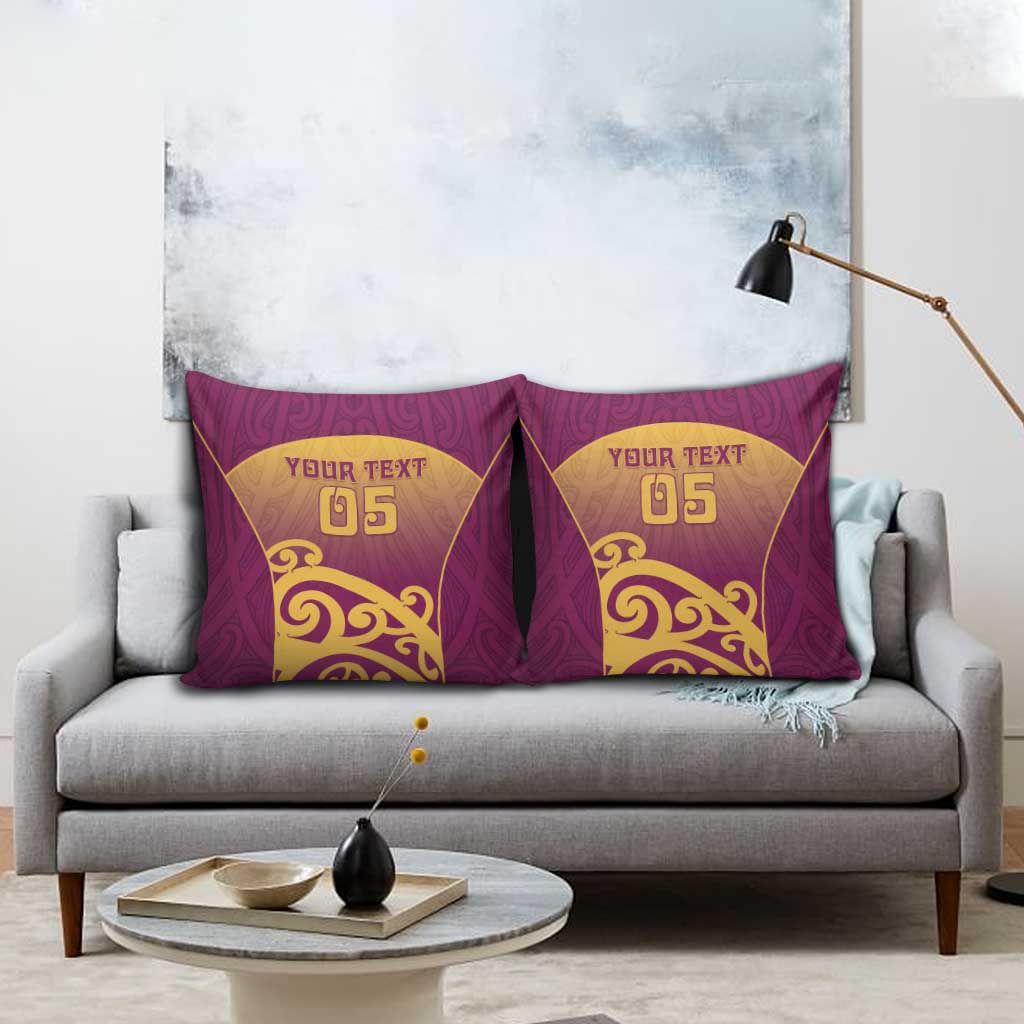 Custom Waiuku College Pillow Cover Maori Koru Pattern