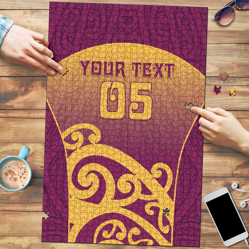 Custom Waiuku College Puzzle Maori Koru Pattern