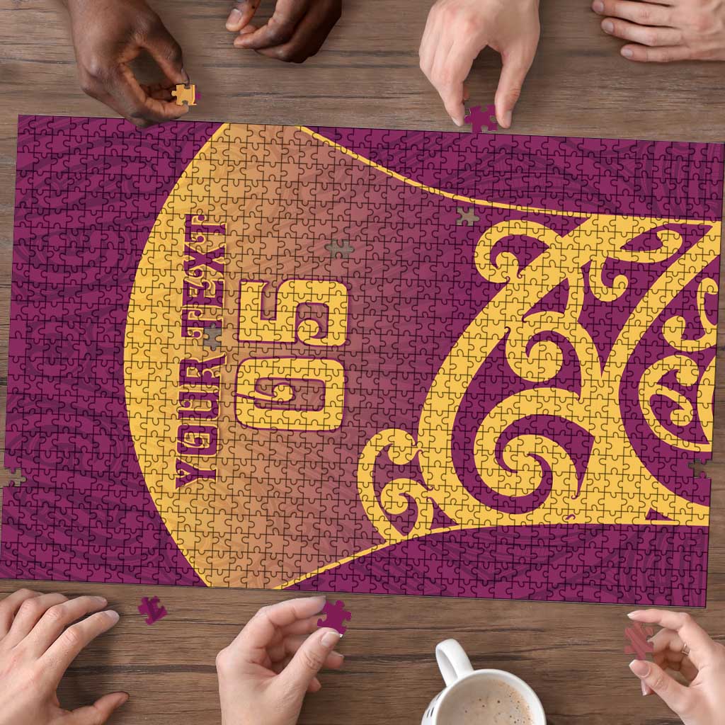 Custom Waiuku College Puzzle Maori Koru Pattern