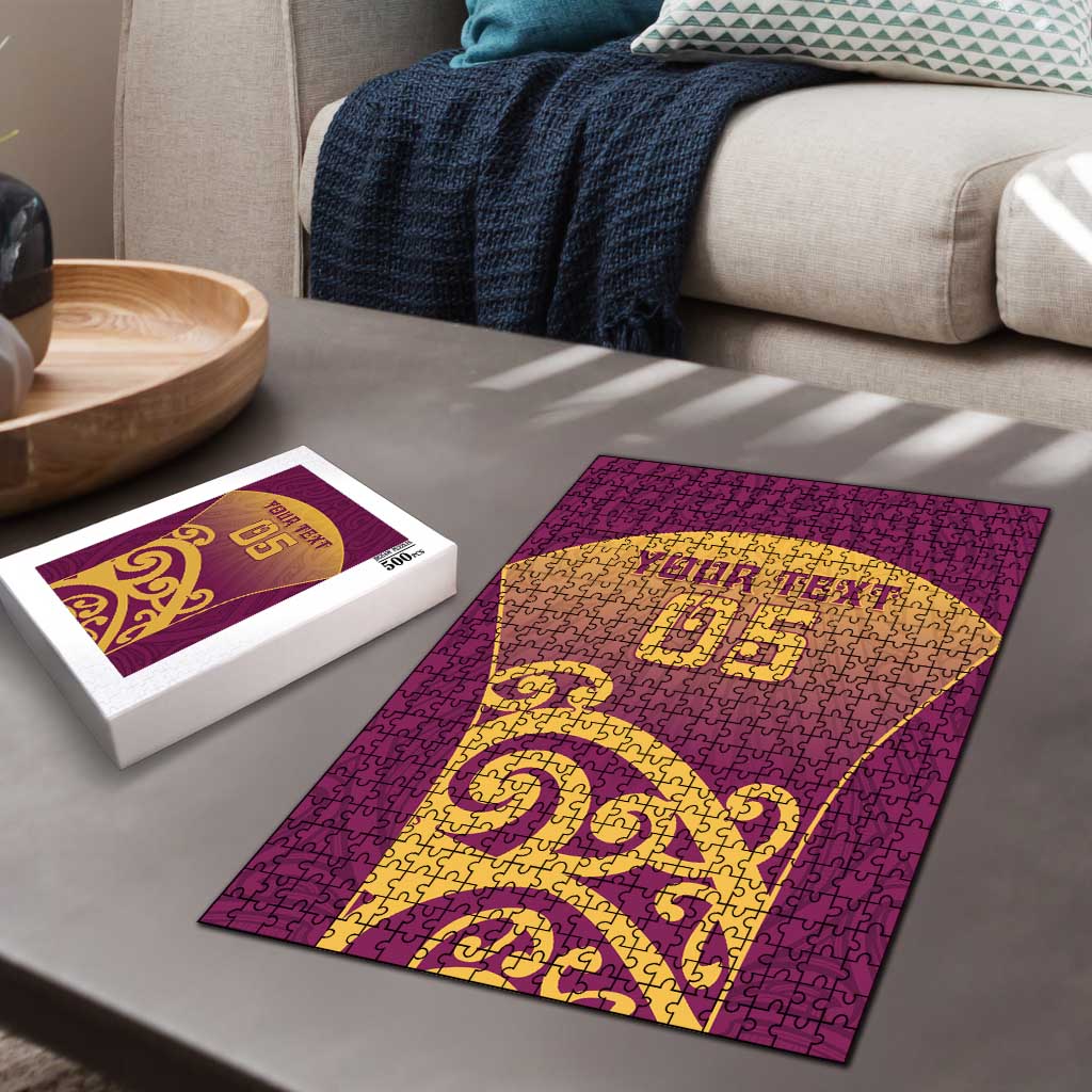 Custom Waiuku College Puzzle Maori Koru Pattern