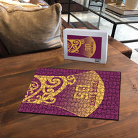 Custom Waiuku College Puzzle Maori Koru Pattern