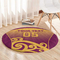 Custom Waiuku College Round Carpet Maori Koru Pattern LT05 - Polynesian Pride