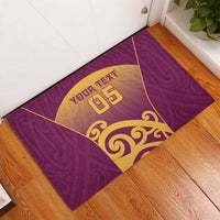 Custom Waiuku College Rubber Doormat Maori Koru Pattern