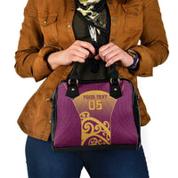 Custom Waiuku College Shoulder Handbag Maori Koru Pattern