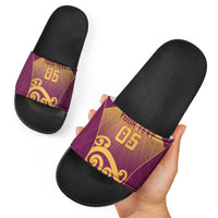 Custom Waiuku College Slide Sandals Maori Koru Pattern