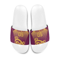 Custom Waiuku College Slide Sandals Maori Koru Pattern