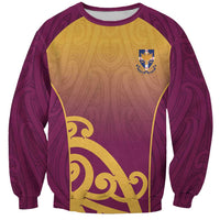 Custom Waiuku College Sweatshirt Maori Koru Pattern