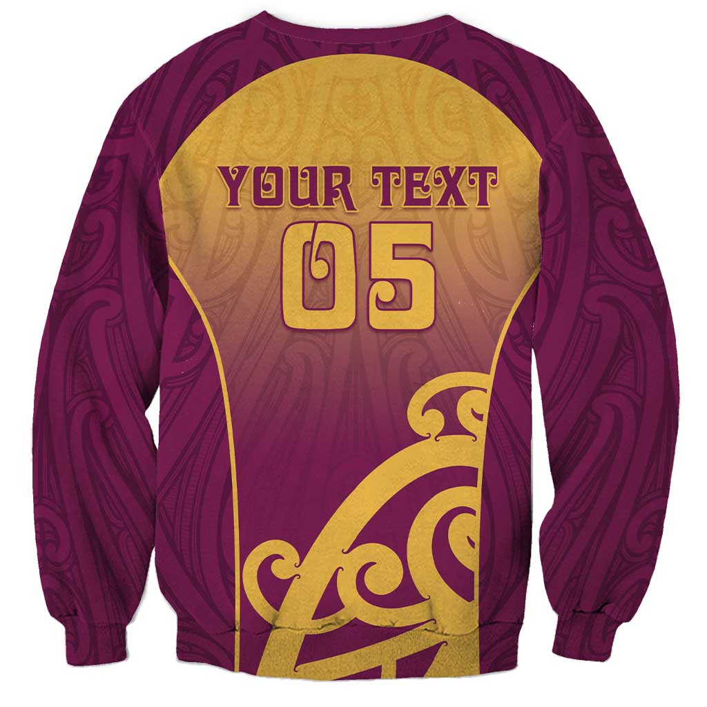 Custom Waiuku College Sweatshirt Maori Koru Pattern