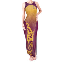 Custom Waiuku College Tank Maxi Dress Maori Koru Pattern