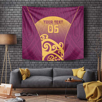 Custom Waiuku College Tapestry Maori Koru Pattern