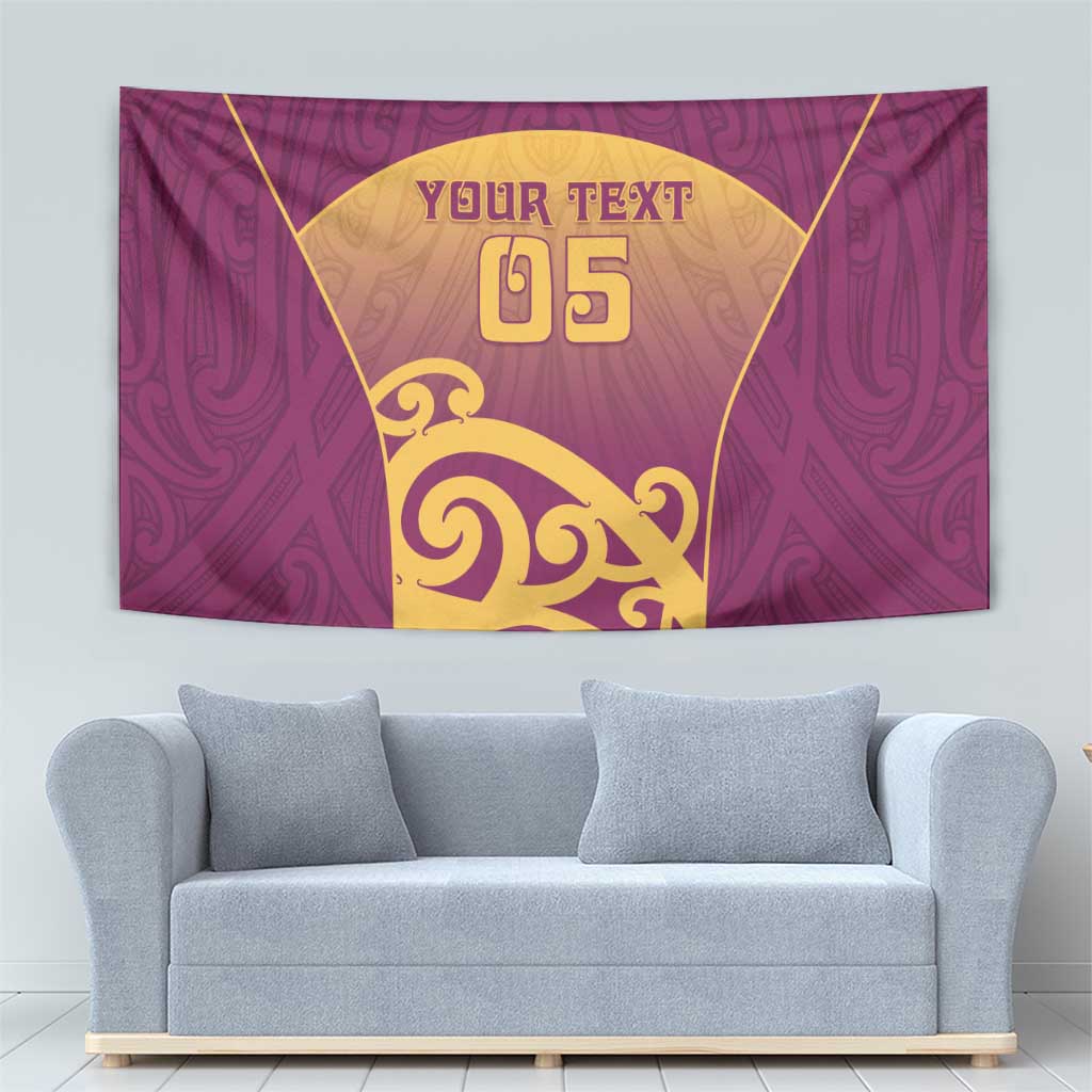 Custom Waiuku College Tapestry Maori Koru Pattern