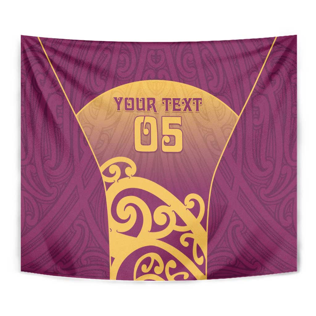 Custom Waiuku College Tapestry Maori Koru Pattern