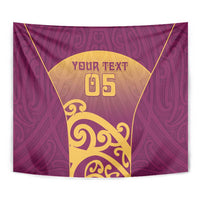 Custom Waiuku College Tapestry Maori Koru Pattern