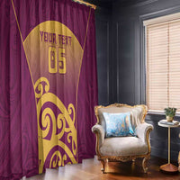 Custom Waiuku College Window Curtain Maori Koru Pattern LT05 - Polynesian Pride