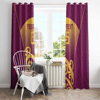 Custom Waiuku College Window Curtain Maori Koru Pattern LT05 - Polynesian Pride