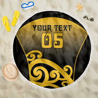 Custom Motueka High School Beach Blanket Maori Koru Pattern