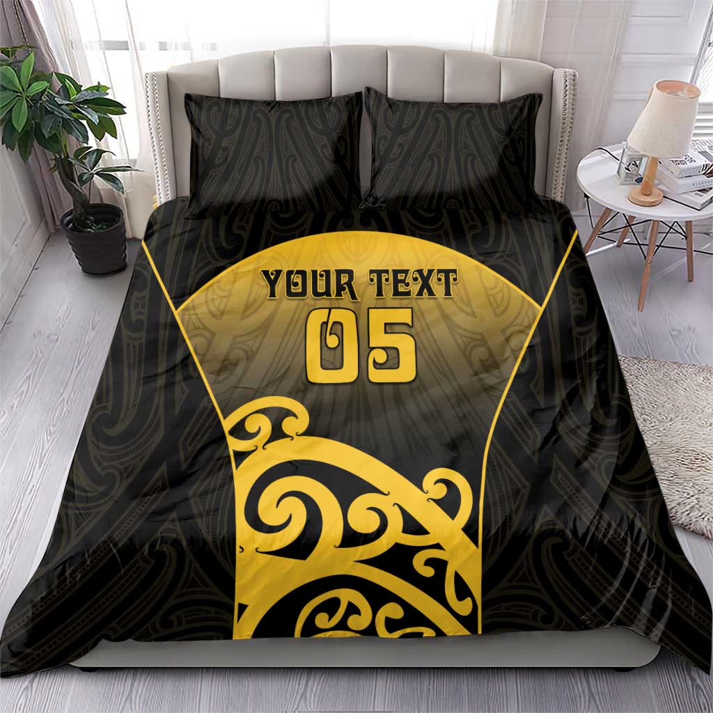 Custom Motueka High School Bedding Set Maori Koru Pattern