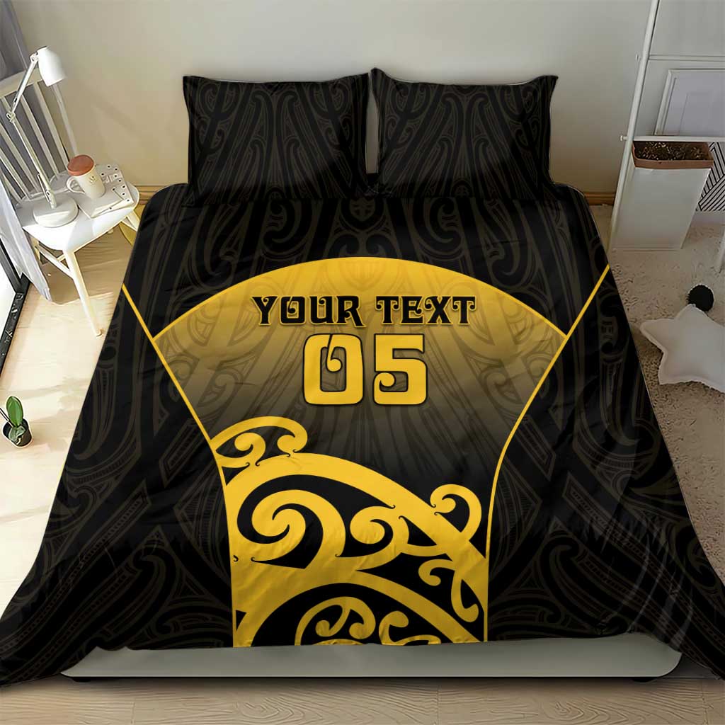 Custom Motueka High School Bedding Set Maori Koru Pattern