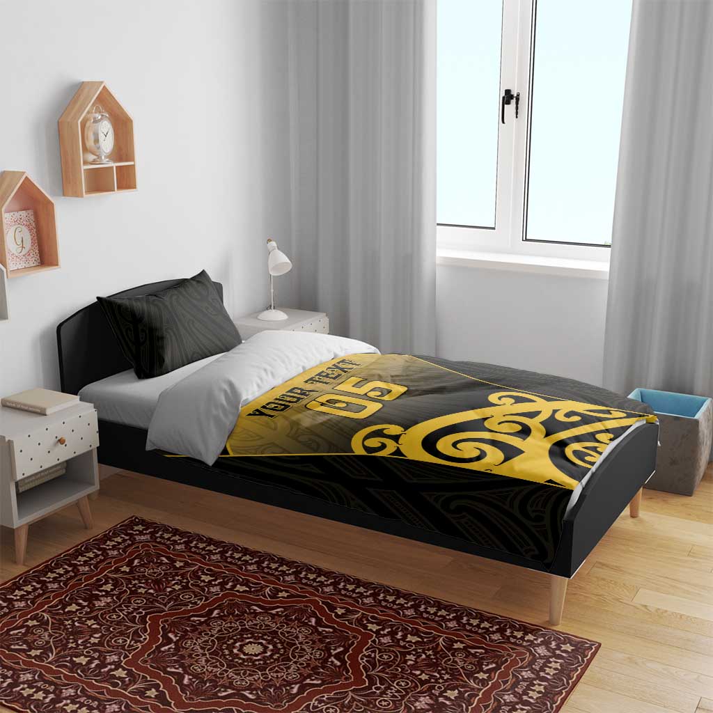 Custom Motueka High School Bedding Set Maori Koru Pattern