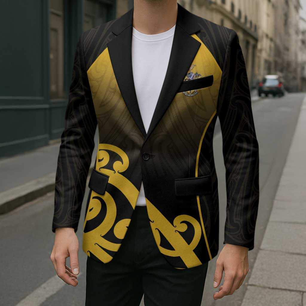Custom Motueka High School Blazer Maori Koru Pattern