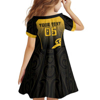 Custom Motueka High School Family Matching Off The Shoulder Long Sleeve Dress and Hawaiian Shirt Maori Koru Pattern LT05 - Polynesian Pride