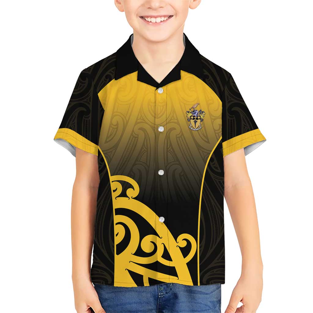 Custom Motueka High School Family Matching Puletasi and Hawaiian Shirt Maori Koru Pattern