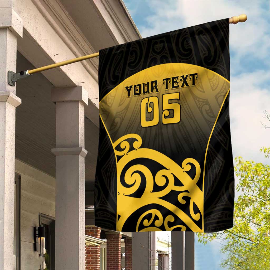 Custom Motueka High School Garden Flag Maori Koru Pattern LT05 House Flag Black - Polynesian Pride