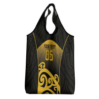Custom Motueka High School Grocery Bag Maori Koru Pattern