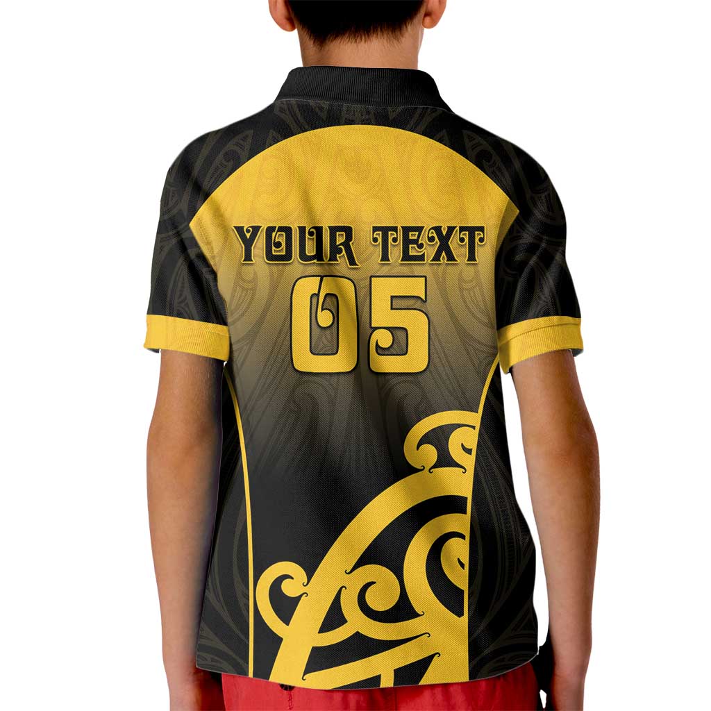 Custom Motueka High School Kid Polo Shirt Maori Koru Pattern