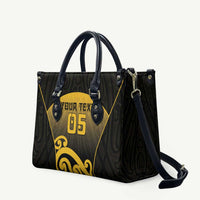 Custom Motueka High School Leather Bag Maori Koru Pattern