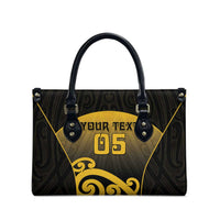 Custom Motueka High School Leather Bag Maori Koru Pattern