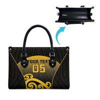 Custom Motueka High School Leather Bag Maori Koru Pattern