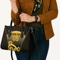 Custom Motueka High School Leather Bag Maori Koru Pattern