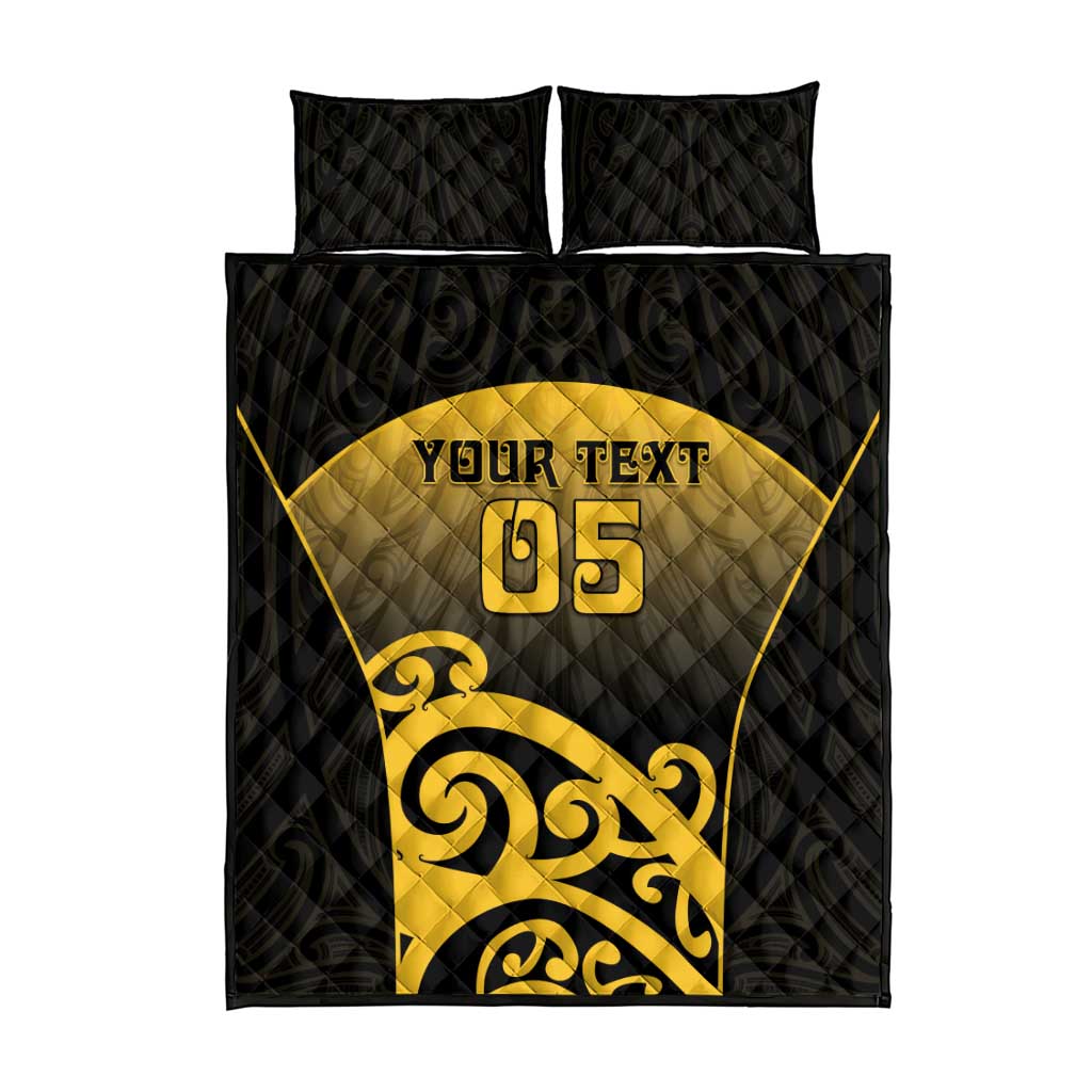 Custom Motueka High School Quilt Bed Set Maori Koru Pattern