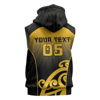 Custom Motueka High School Sleeveless Zip Hoodie Maori Koru Pattern LT05 - Polynesian Pride