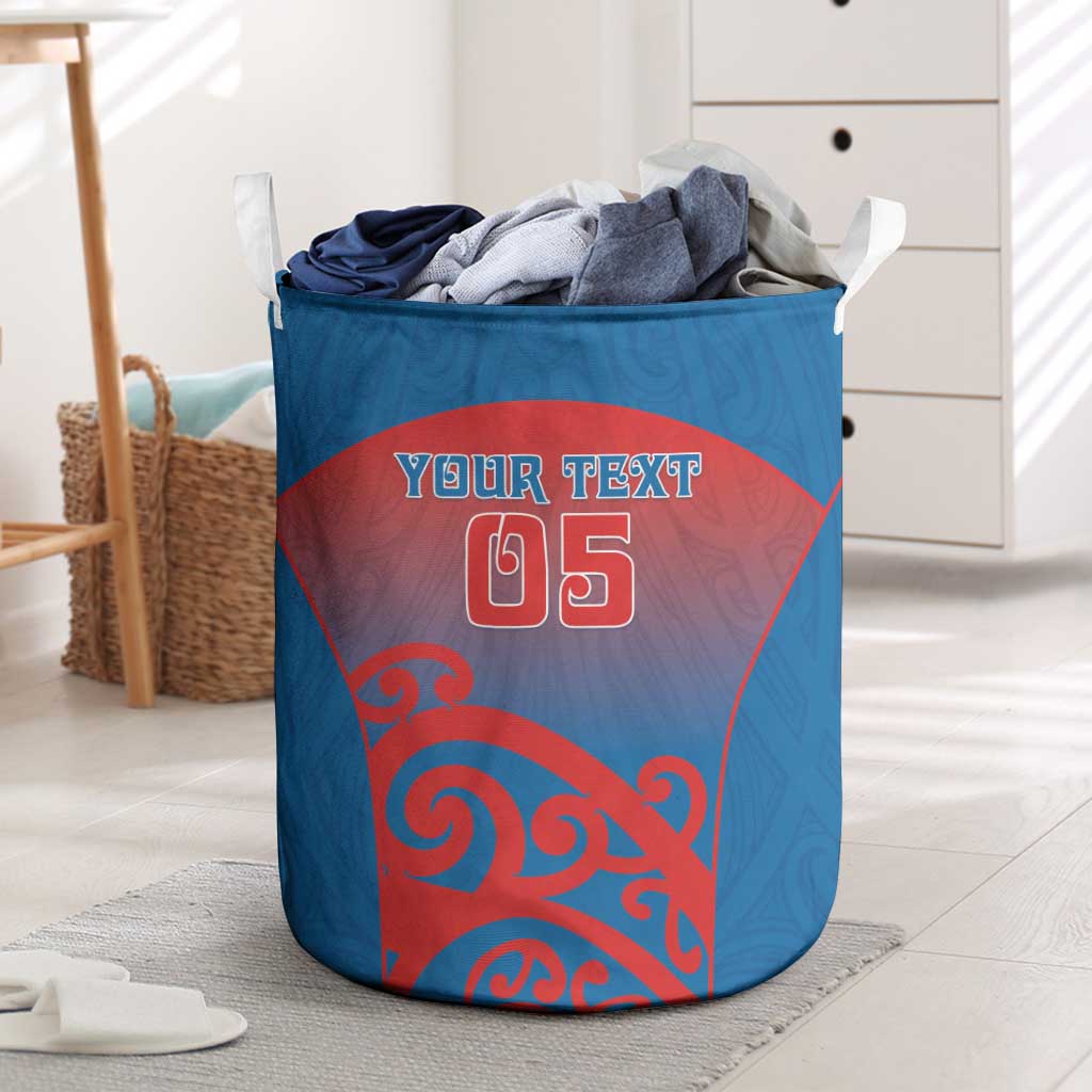Custom St Joseph's Maori Girls' College Laundry Basket Maori Koru Pattern