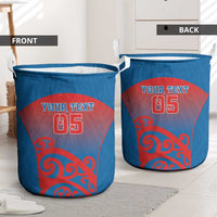 Custom St Joseph's Maori Girls' College Laundry Basket Maori Koru Pattern